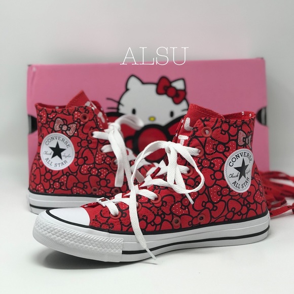 Converse & Hello Kitty Ctas HI Fiery Red W AUTHENT - Picture 2 of 8